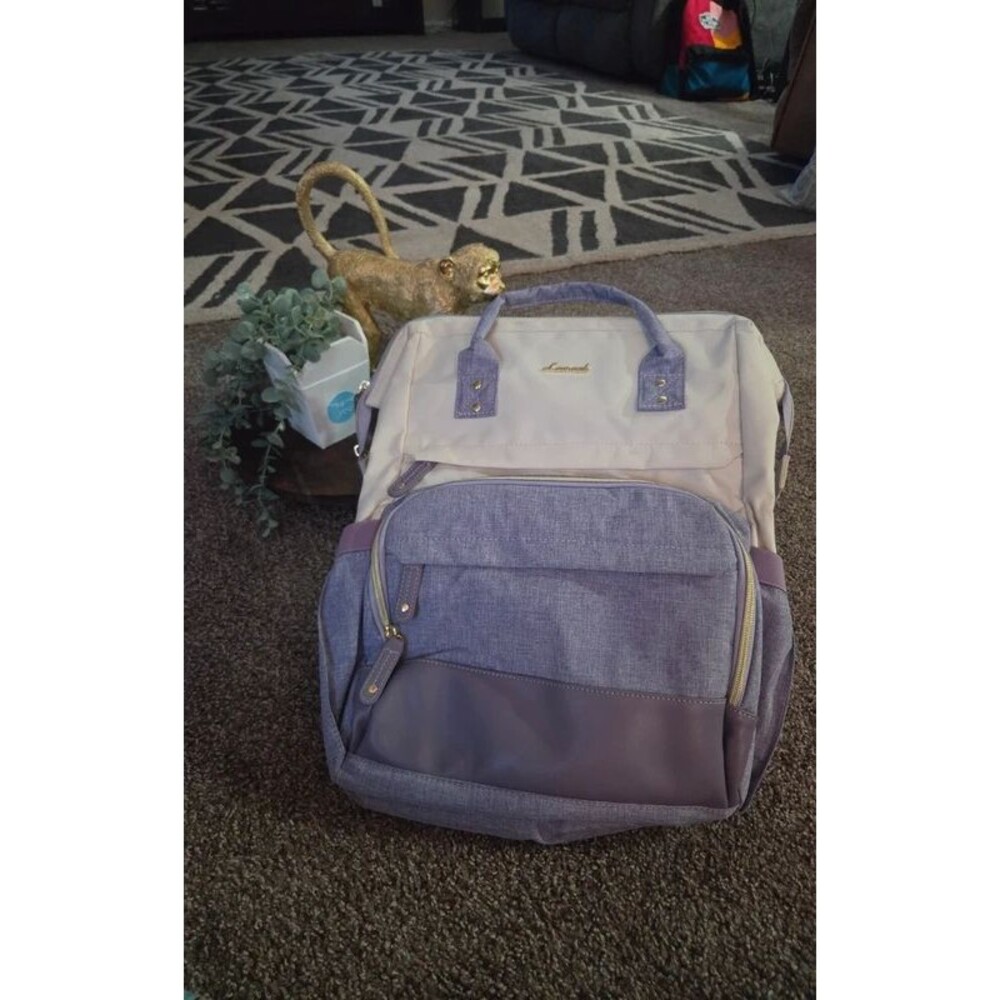 Lovevook Lavender Purple Diaper Bag Backpack Nwt Large Travel Baby Bag